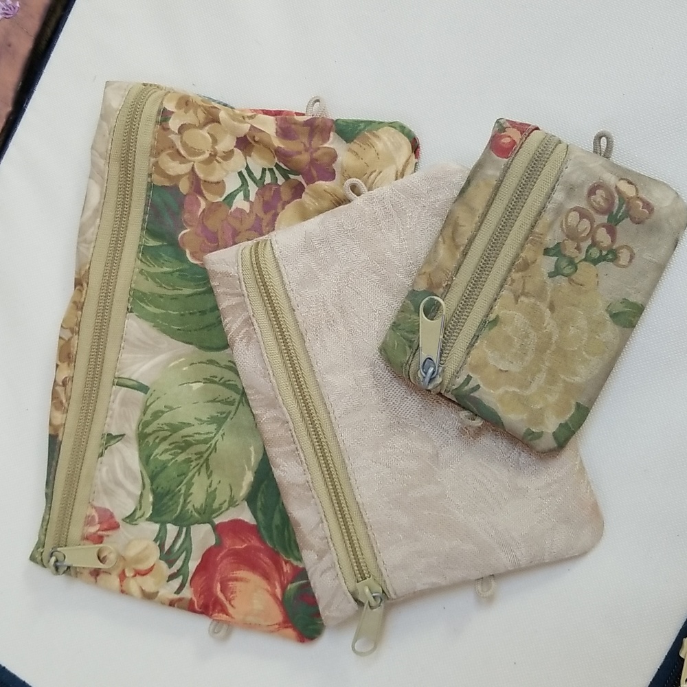 👝3-PC COSMETIC POUCH SET
